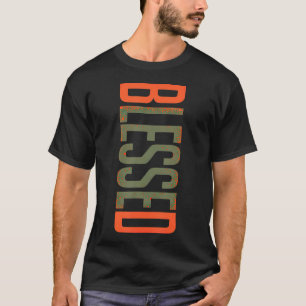 Blessed Olive Army Solar Orange Colour Match T-Shirt