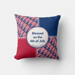 BLESSED ON 4TH JULY CUSHION
