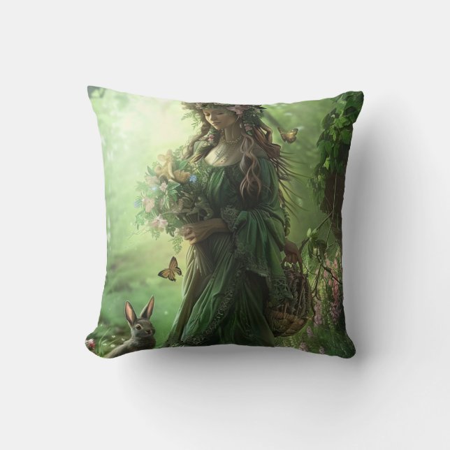 Blessed Ostara   Cushion (Front)