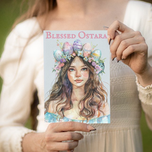Blessed Ostara Eostre Spring Equinox  Holiday Card (Creator Uploaded)