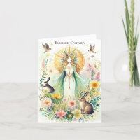 Blessed Ostara Pagan Wiccan Folded