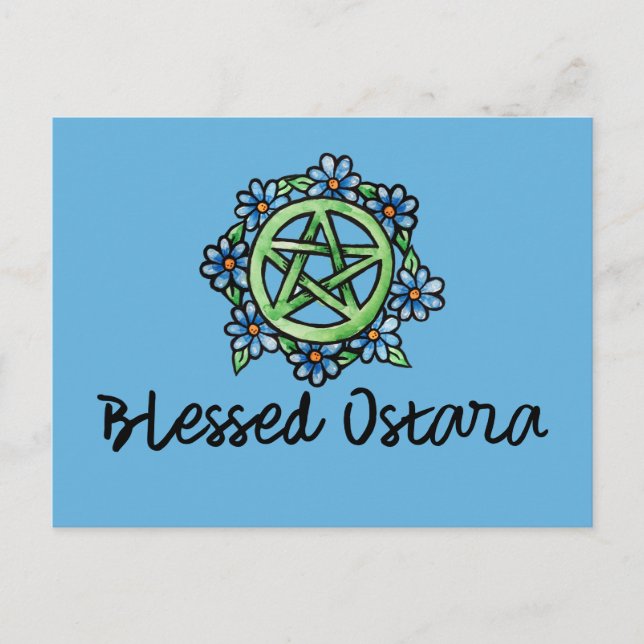 Blessed Ostara Postcard (Front)