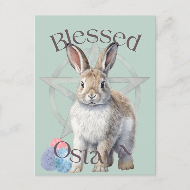 Blessed Ostara Postcard (Front)