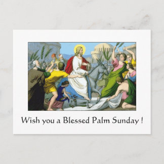 Blessed Palm Sunday Postcard