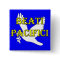 blessed peacemakers white dove button