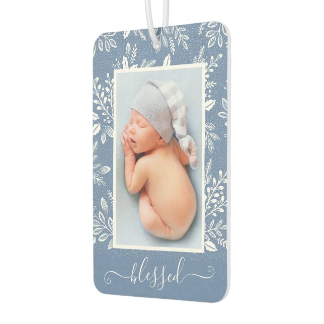 BLESSED Personalised Photo Car Car Air Freshener (Left)