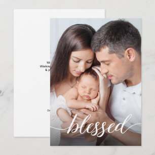 Blessed Photo Merry Christmas Religious  Holiday Card