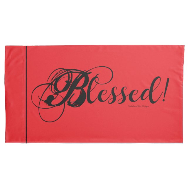 Blessed! Pillow Case Set (Red) (Front-Left)