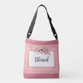 Blessed Pink Floral Country Pink and White Crossbody Bag