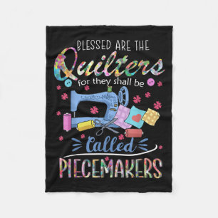 Blessed Quilters Piecemakers Quilting Sewing Gift Fleece Blanket