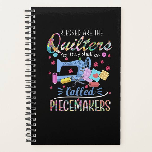 Blessed Quilters Piecemakers Quilting Sewing Ideas Planner (Front)