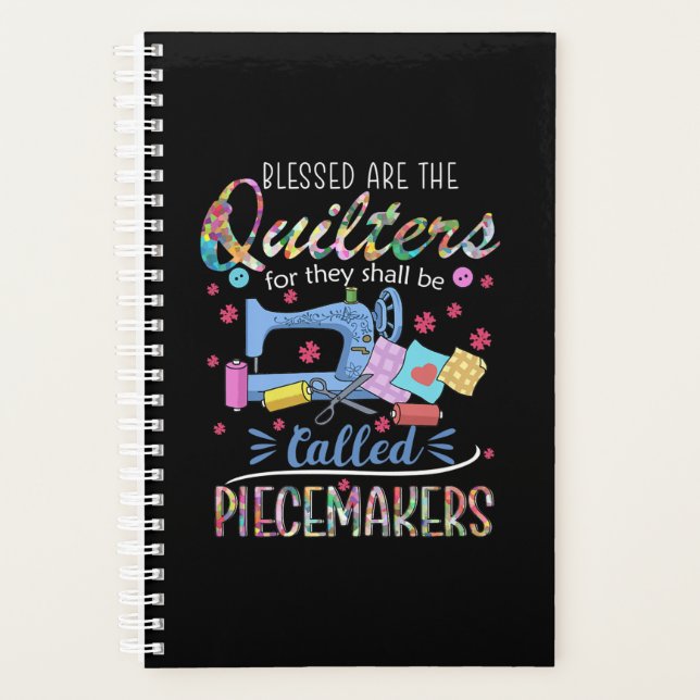 Blessed Quilters Piecemakers Quilting Sewing Ideas Planner (Front)