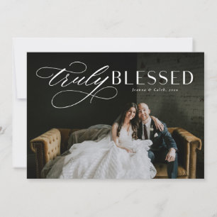 Blessed religious Christmas holiday photo card