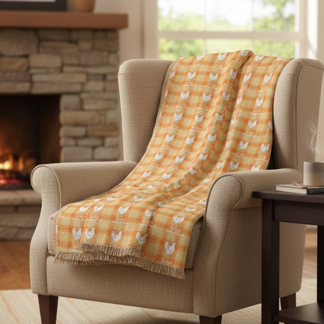 Blessed Rustic Chicken Pattern Blanket (Creator Uploaded)
