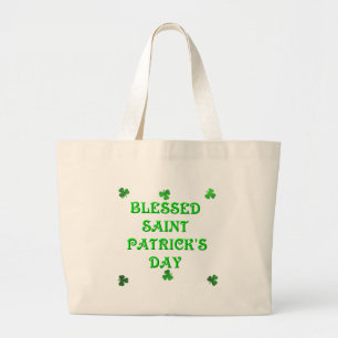 Blessed Saint Patrick's Day (1) Large Tote Bag