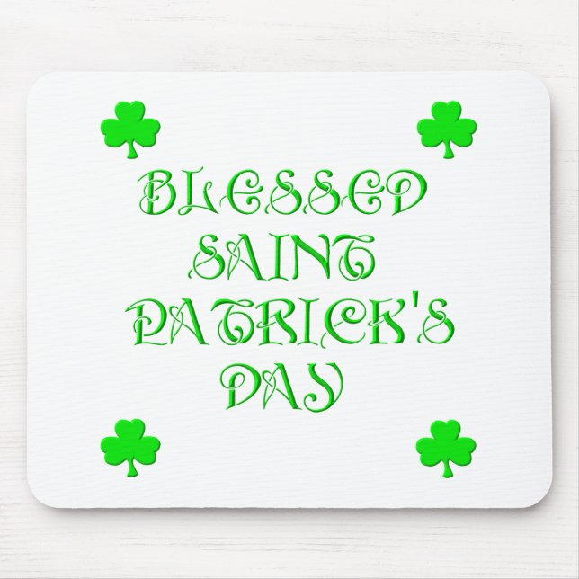 Blessed Saint Patrick's Day (3) Mouse Mat (Front)