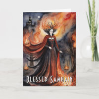 Blessed Samhain Red Queen Halloween Night Witch