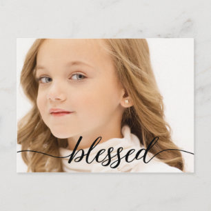 Blessed Scrpt 1st Holy Communion Photo Thank you Postcard