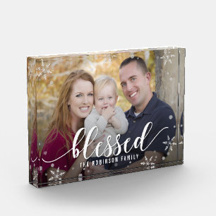Blessed Season Personalised Acrylic Photo Block
