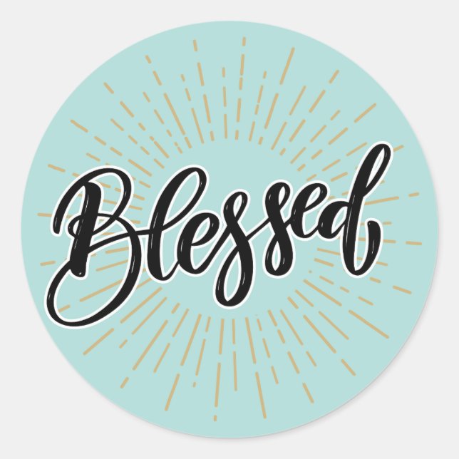 BLESSED SELF LOVE AFFIRMATION QUOTES CLASSIC ROUND STICKER (Front)