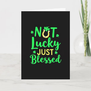 Blessed Shamrock Horseshoe Card