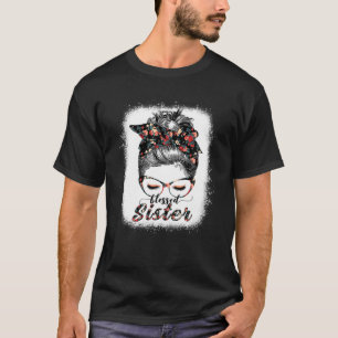 Blessed Sister Messy Bun Women Happy Easter, Mothe T-Shirt