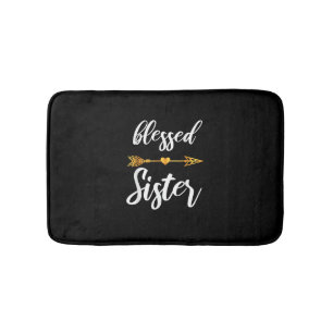 Blessed Sister Shirt Girls Women Family Thanksgivi Bath Mat