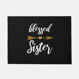 Blessed Sister Shirt Girls Women Family Thanksgivi Doormat