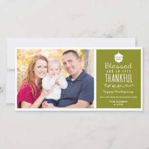 Blessed & So Very Thankful Thanksgiving Photo Card