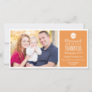 Blessed & so very Thankful Thanksgiving Photo Card