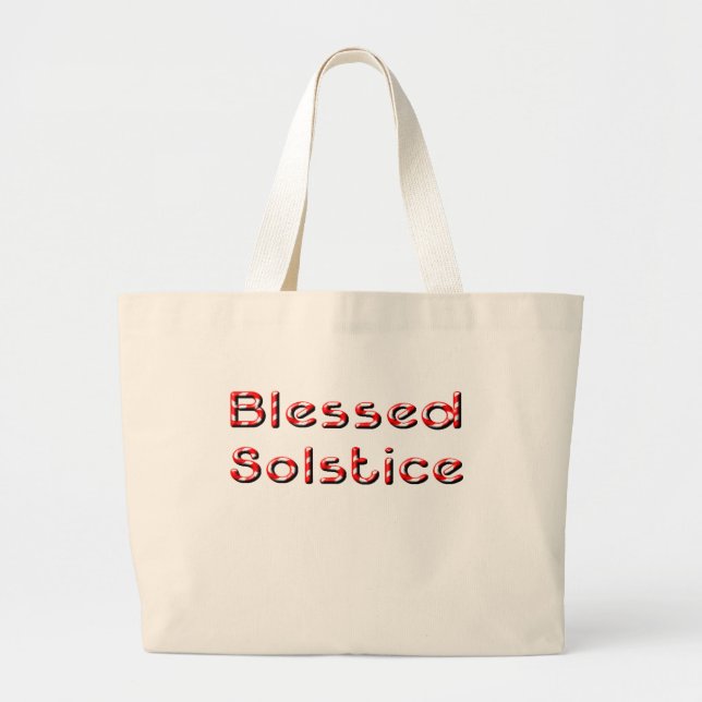 Blessed Solstice Large Tote Bag (Front)