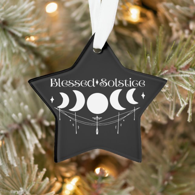 Blessed Solstice Wicca Pagan Witchy Ornament (Tree)