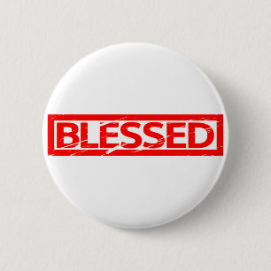 Blessed Stamp 6 Cm Round Badge