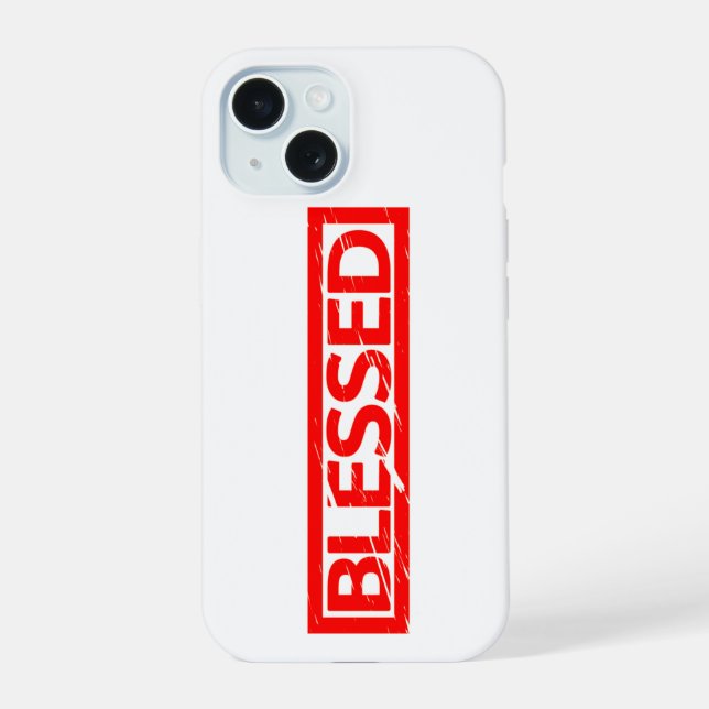 Blessed Stamp iPhone 15 Case (Back)