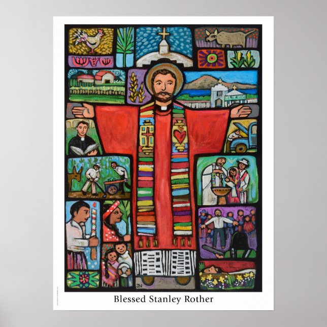 Blessed Stanley Rother poste, first US-born martyr Poster (Front)