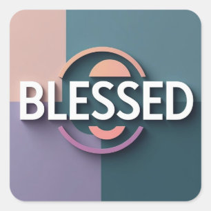 Blessed Sticker- Ai design  Square Sticker