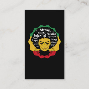 Blessed Strong Afro Women Business Card