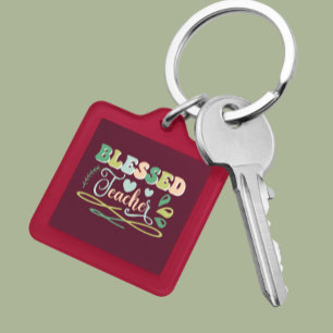 Blessed Teacher Back to School Design Key Ring