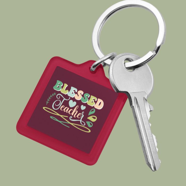 Blessed Teacher Back to School Design Key Ring (Creator Uploaded)