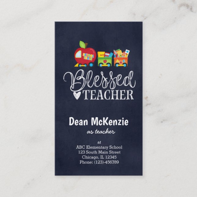 Blessed teacher business card (Front)