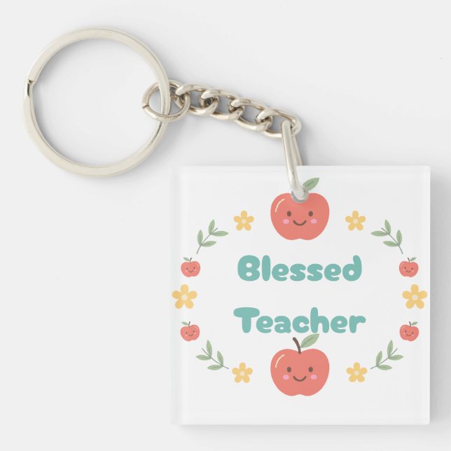 Blessed Teacher Key Ring (Front)