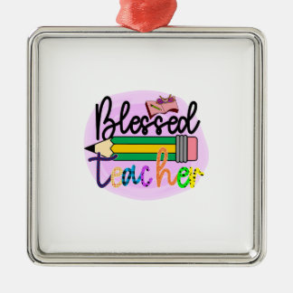 Blessed Teacher Metal Tree Decoration