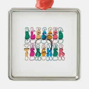 Blessed Teacher Metal Tree Decoration