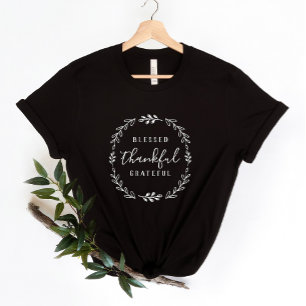 Blessed Thankful & Grateful Autumn Season T-Shirt