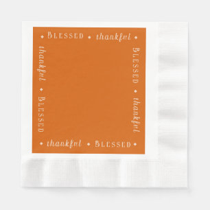"Blessed" & "thankful" Personalised Coined Napkin