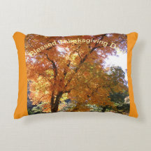 Blessed Thanksgiving Day, Accent Pillow