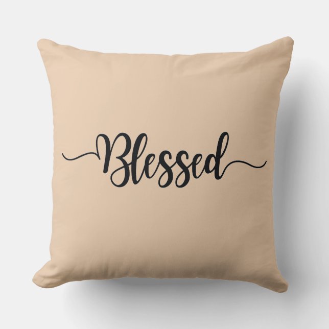 Blessed Throw Pillow (Front)