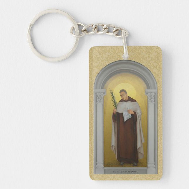 Blessed Titus Brandsma Carmelite Saints Priest Key Ring (Front)