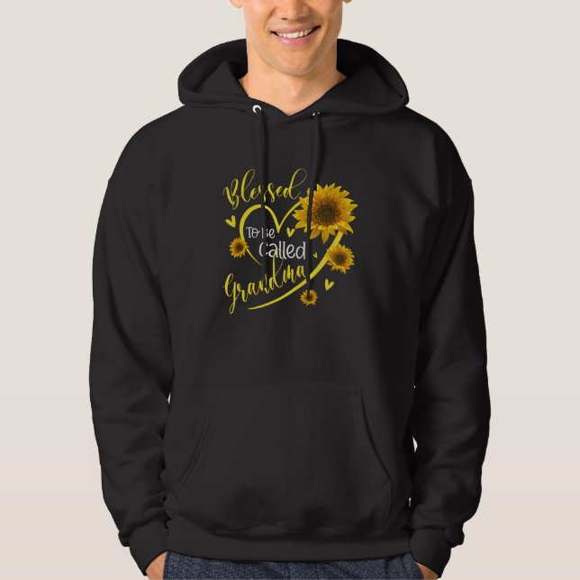 Blessed To Be Call Grandma  Sunflowers Grandma Lif Hoodie (Front)