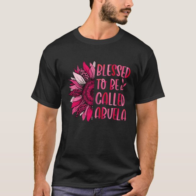 Blessed To Be Called Abuela Cute Floral Women Moth T-Shirt (Front)
